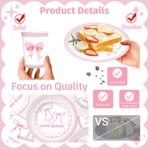 Generic Coquette 9 inch plates for easy serving and elegant styling.
