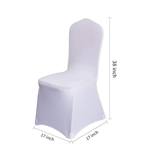 Generic white banquet chair covers elevate decor for dinners and events
