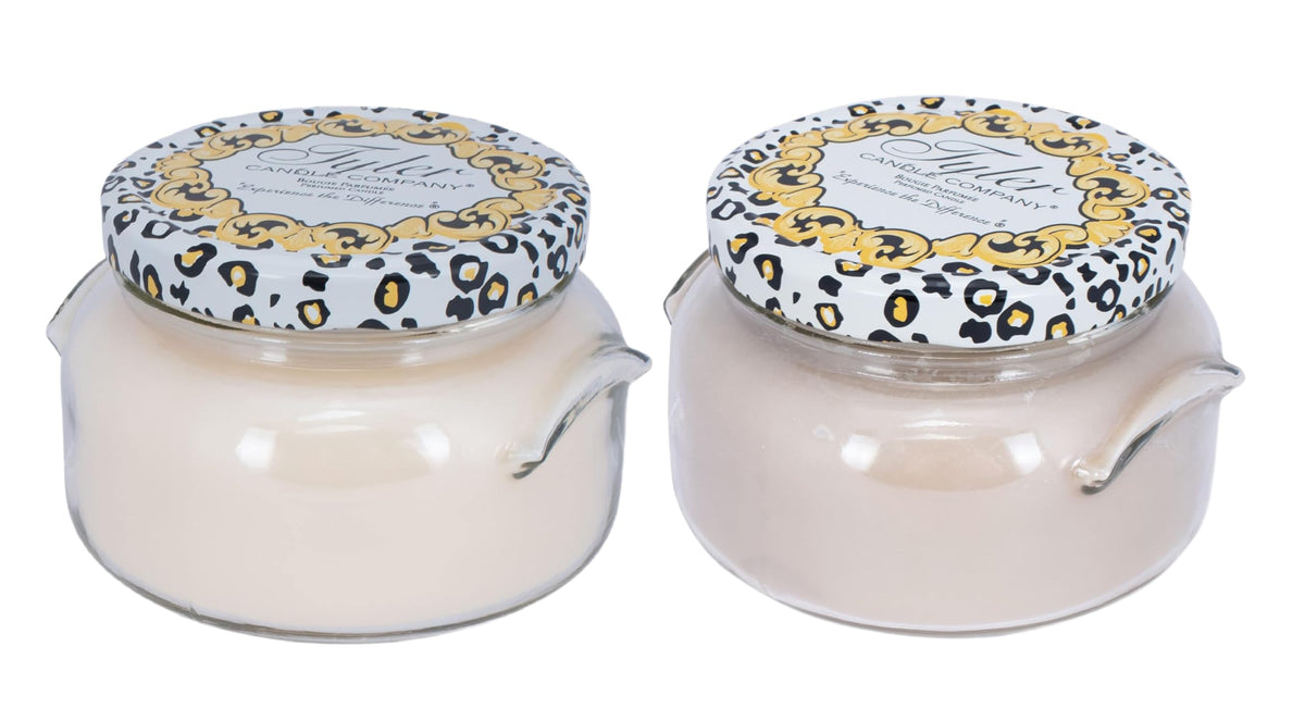 Generic Diva High Maintenance candle jar close-up showing 22 oz two-wick design for even burn.