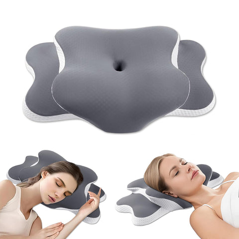 Generic Ergo Pillow with contoured design supports head and neck for better alignment.