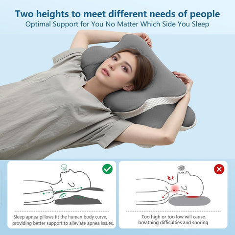 Generic Ergo Pillow memory foam core cushions curves and maintains shape overnight.