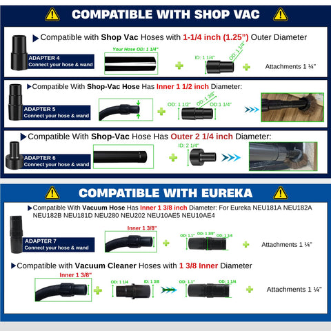 Generic extension wands 1-1/4 inch extend reach to tight spots.