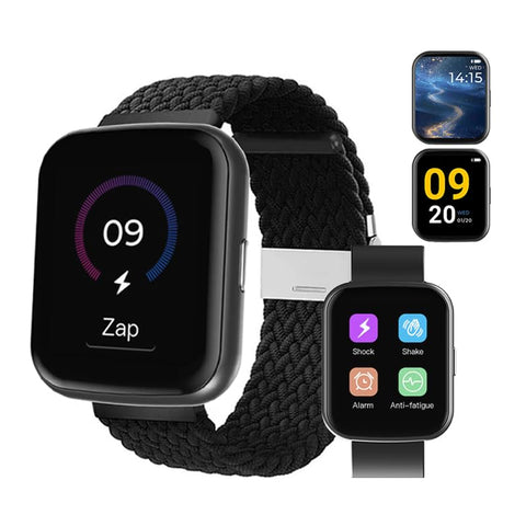 Generic Fitzap3 shock clock front view with 1.69-inch touchscreen for quick setup.