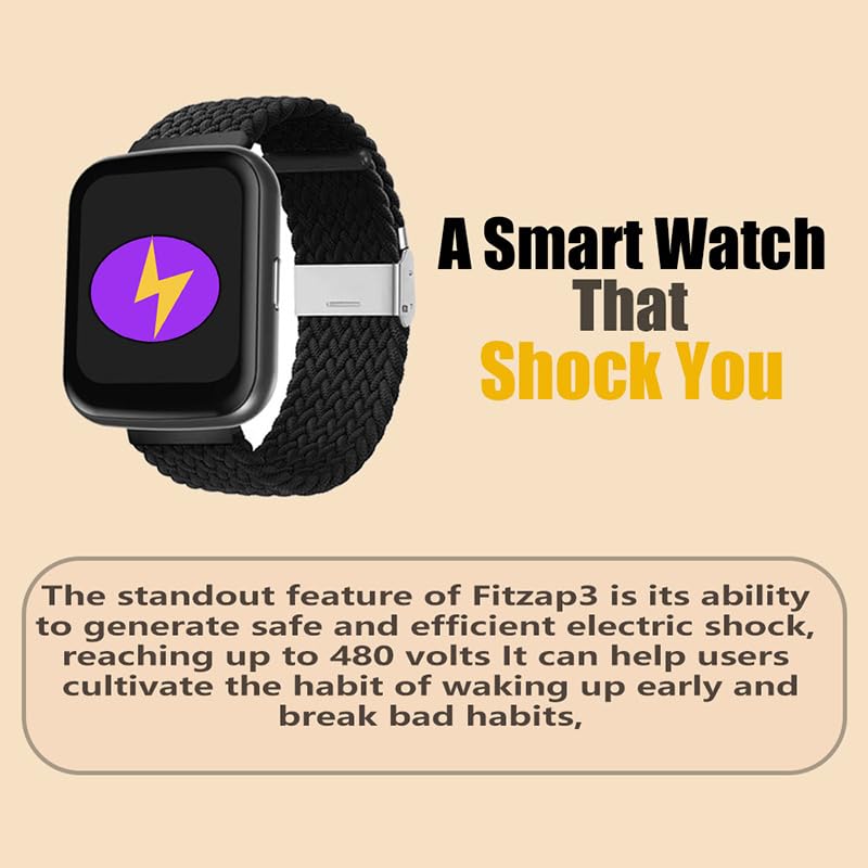 Generic Fitzap3 shake-to-shock feature demonstrated for habit deterrence.