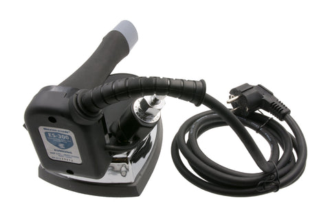 Generic Gravity-Feed Steam Iron Silver Star ES-300 steam output in action for consistent pressing.