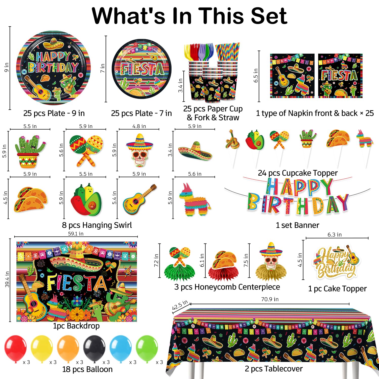 Generic hanging swirls add colorful movement to party spaces.