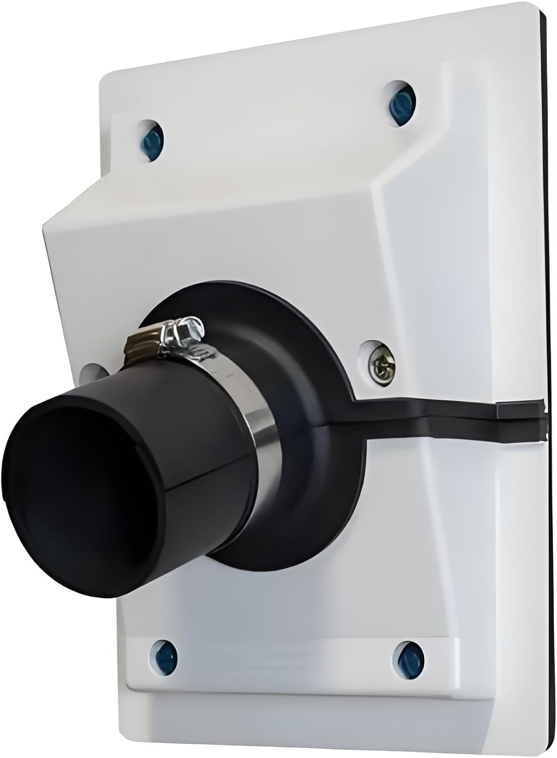 Generic HVAC wall-penetration cover assembly shows a clean, durable finish for cluttered penetrations.