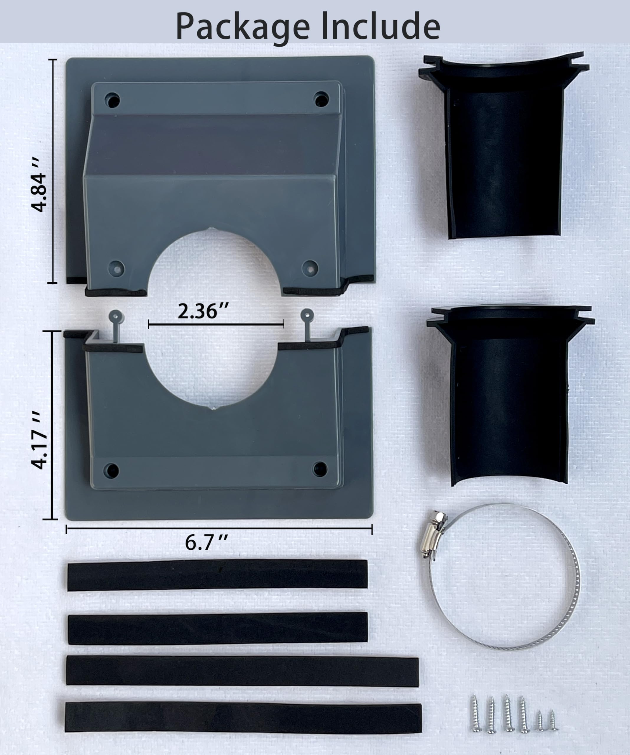 Soft gasket seal on Generic HVAC cover to protect penetrations
