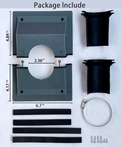 Soft gasket seal on Generic HVAC cover to protect penetrations