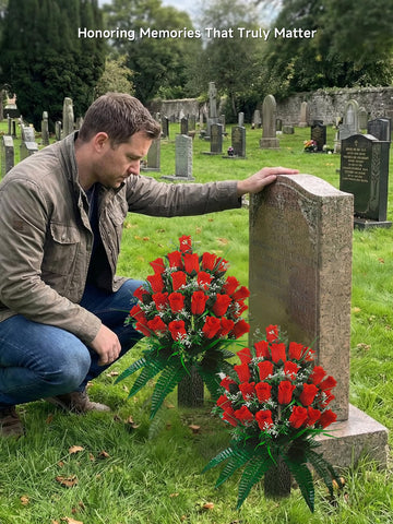 Generic instant-setup arrangement enables easy shaping for headstone tributes.
