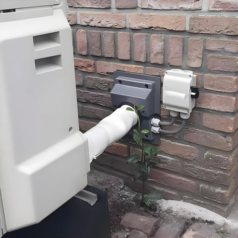 Generic line-set-cover-kit-installation guides easy two-piece retrofit around existing plumbing.