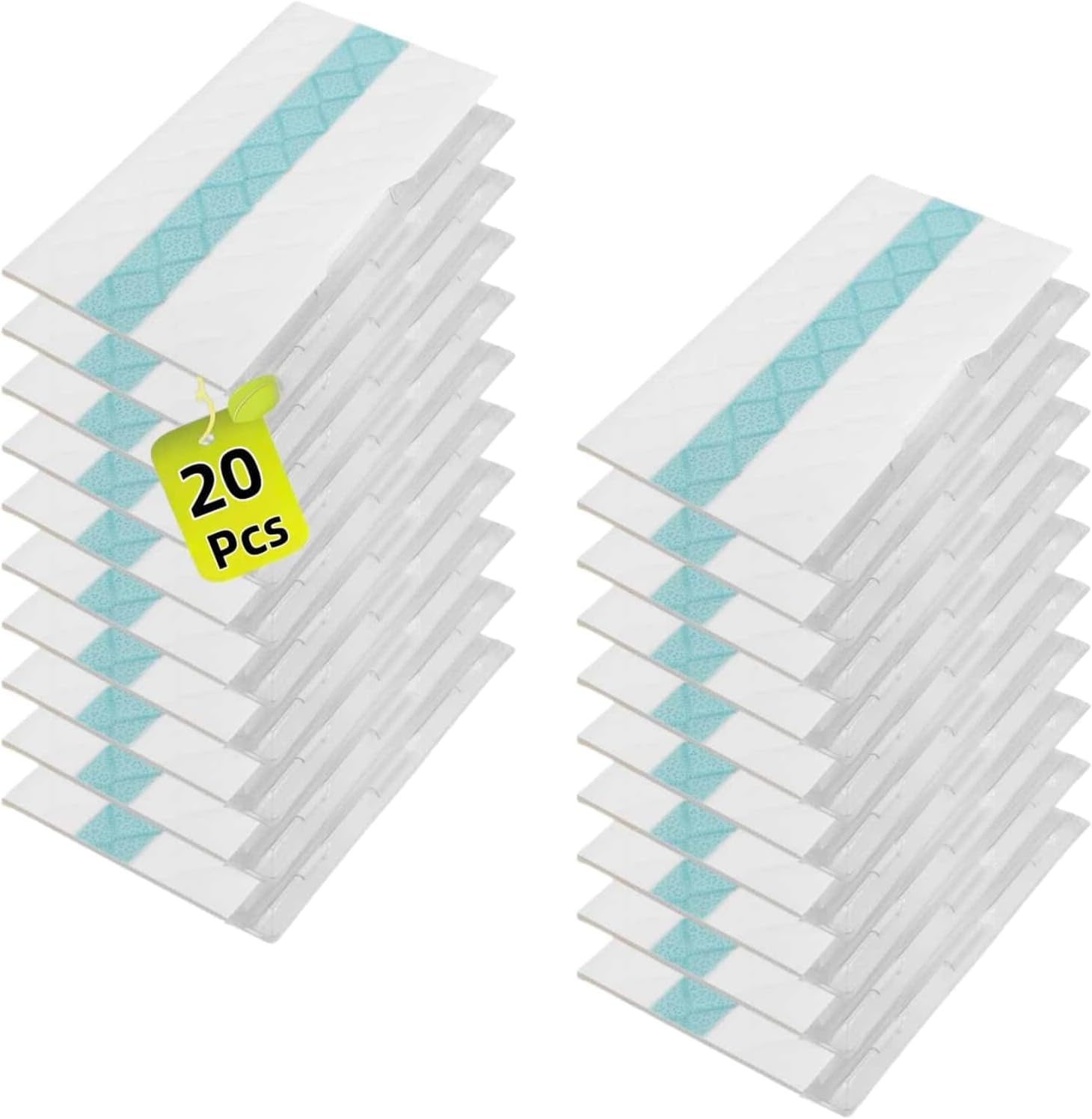 Generic mop replacement pads show easy attachment action for VACMOP Pro