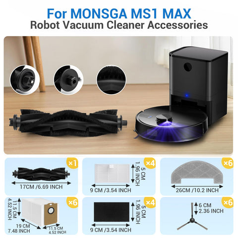 Generic MS1 MAX HEPA filters capture fine dust for cleaner air in homes with pets