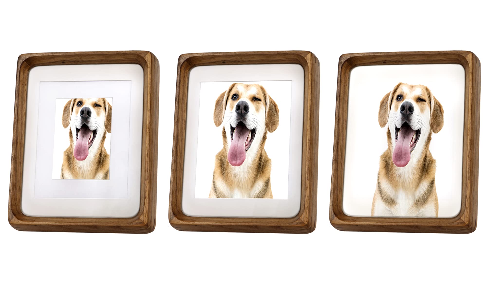 Generic natural teak frame with mounting hardware for wall display
