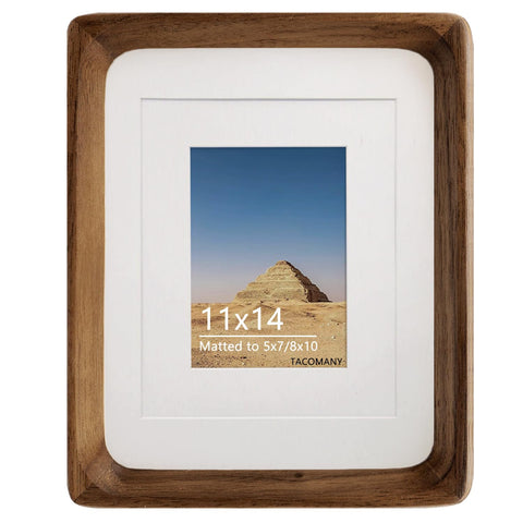 Generic natural walnut frame front view for versatile tabletop display