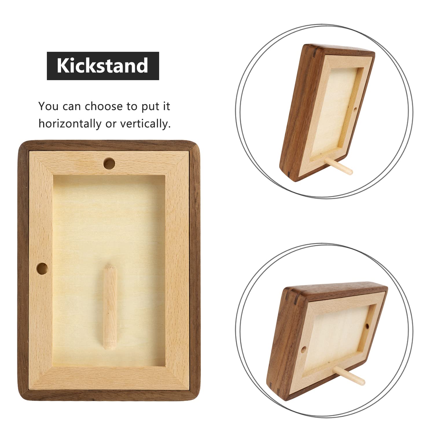 Generic walnut frame features an 8x10 photo with mat for gallery-style display