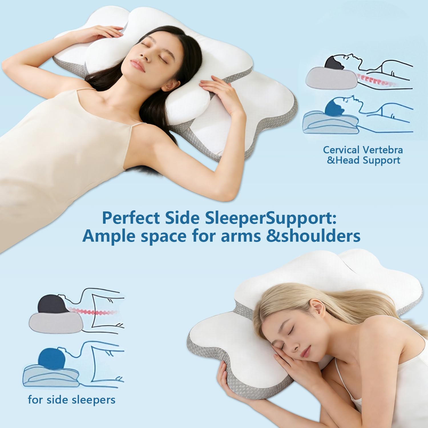 Generic Pillow nine-hole breathable structure supports moisture control and airflow.