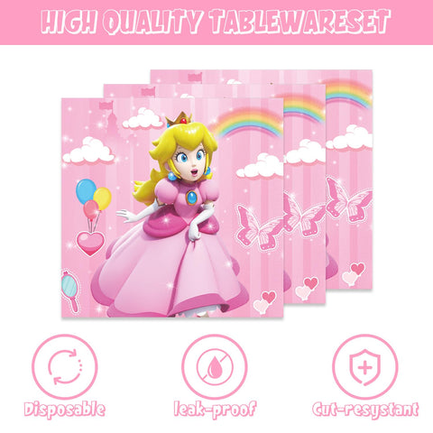Generic Princess Peach 7-inch dessert plates for treats