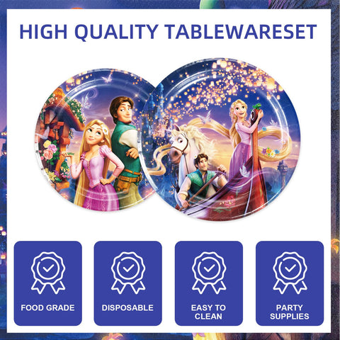 Rapunzel cups 7oz keep drinks and dessert servings neatly organized.