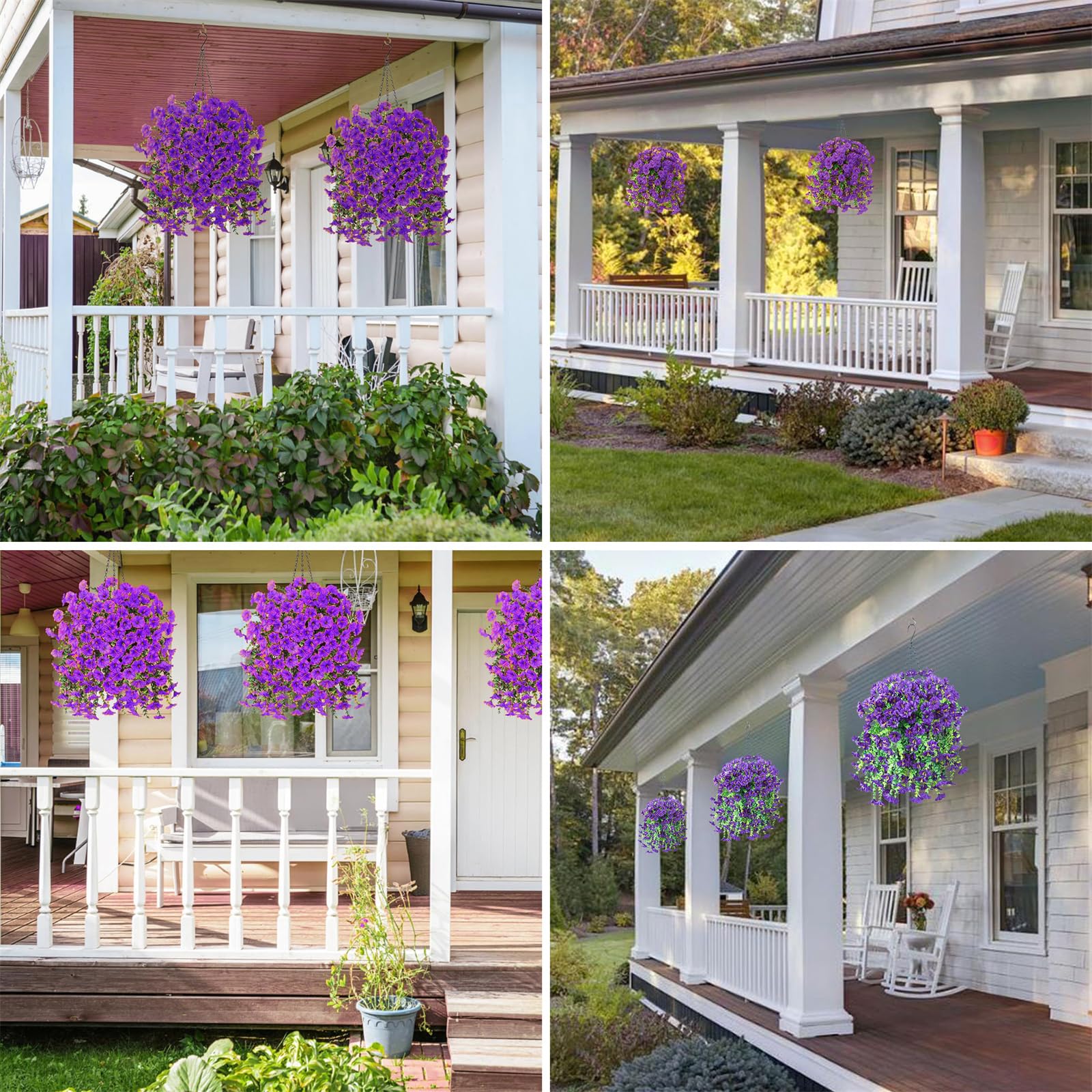 Generic realistic morning glory decorations resist wind and rain for year-round curb appeal.