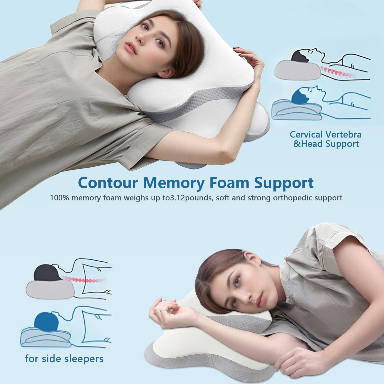 Generic removable machine-washable pillowcase supports easy cleaning