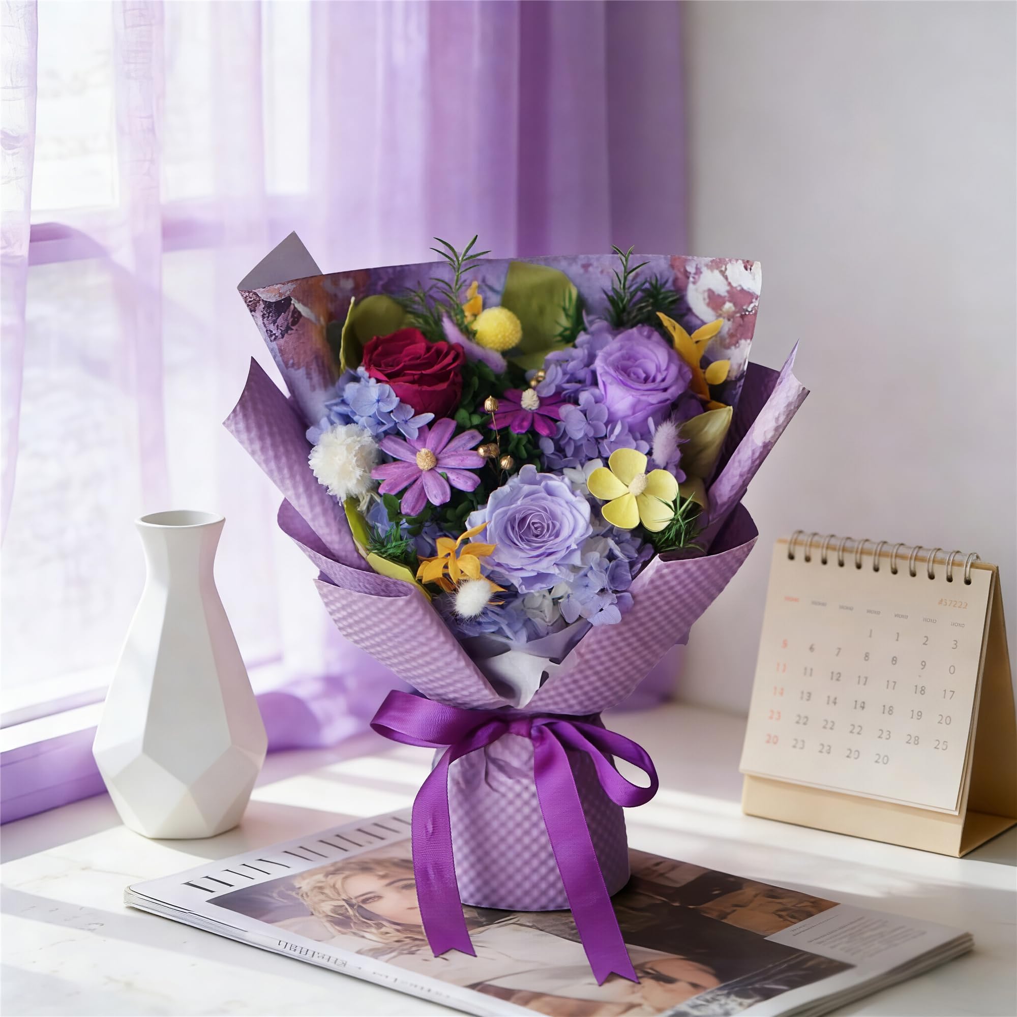 Sen Flora preserved rose arrangement in luxury box ideal for an elegant gift