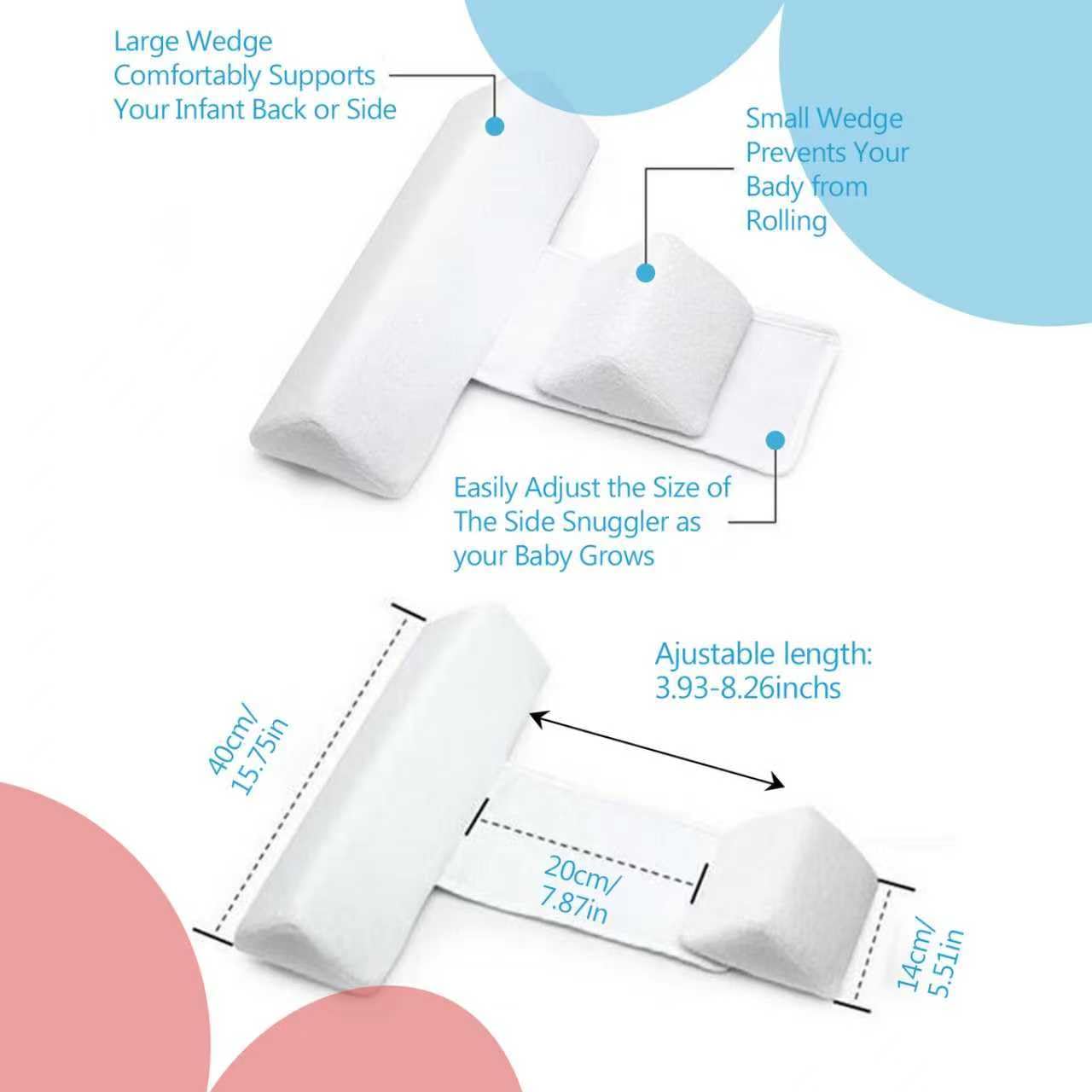 Generic Side Sleeper Weddge side view showing angled support for comfort