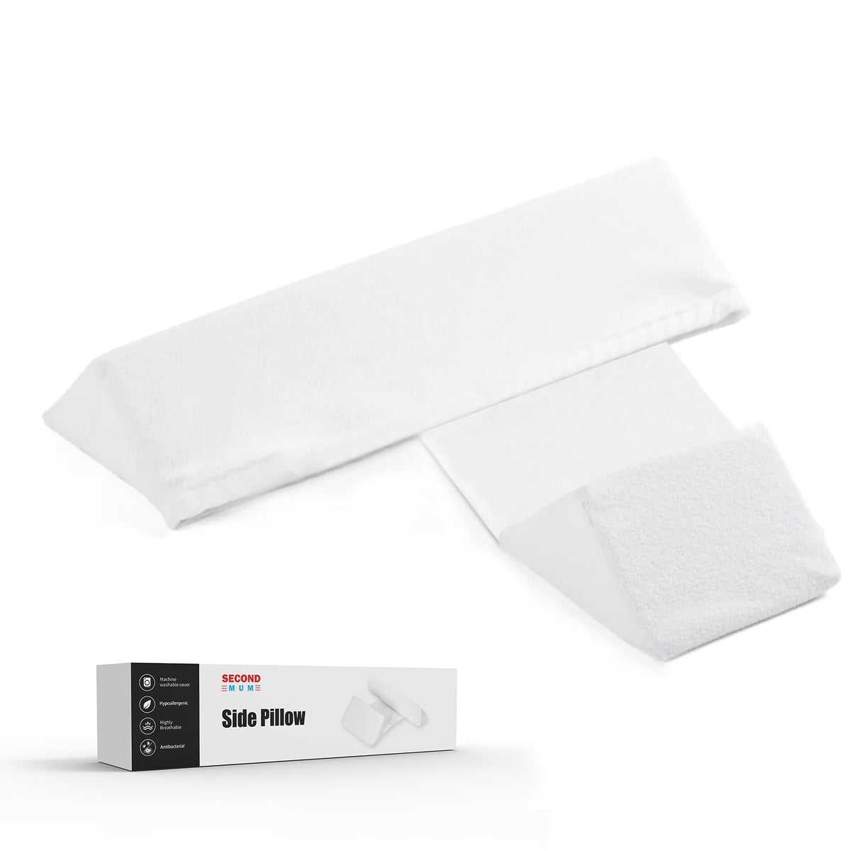 Generic Soft-Comfort Baby Side-Sleeper Wedge shows side-lying support for peaceful nights