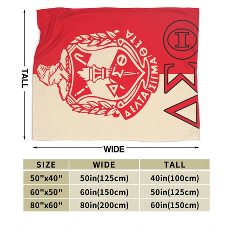 Generic Sorority Gifts blanket 50x40 size fits beds and couches
