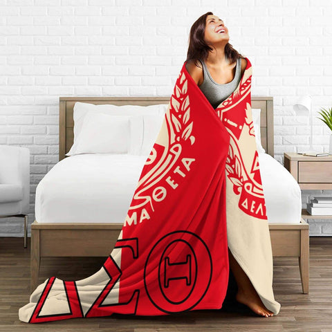 Generic Sorority Gifts blanket plush texture on sofa for extra comfort