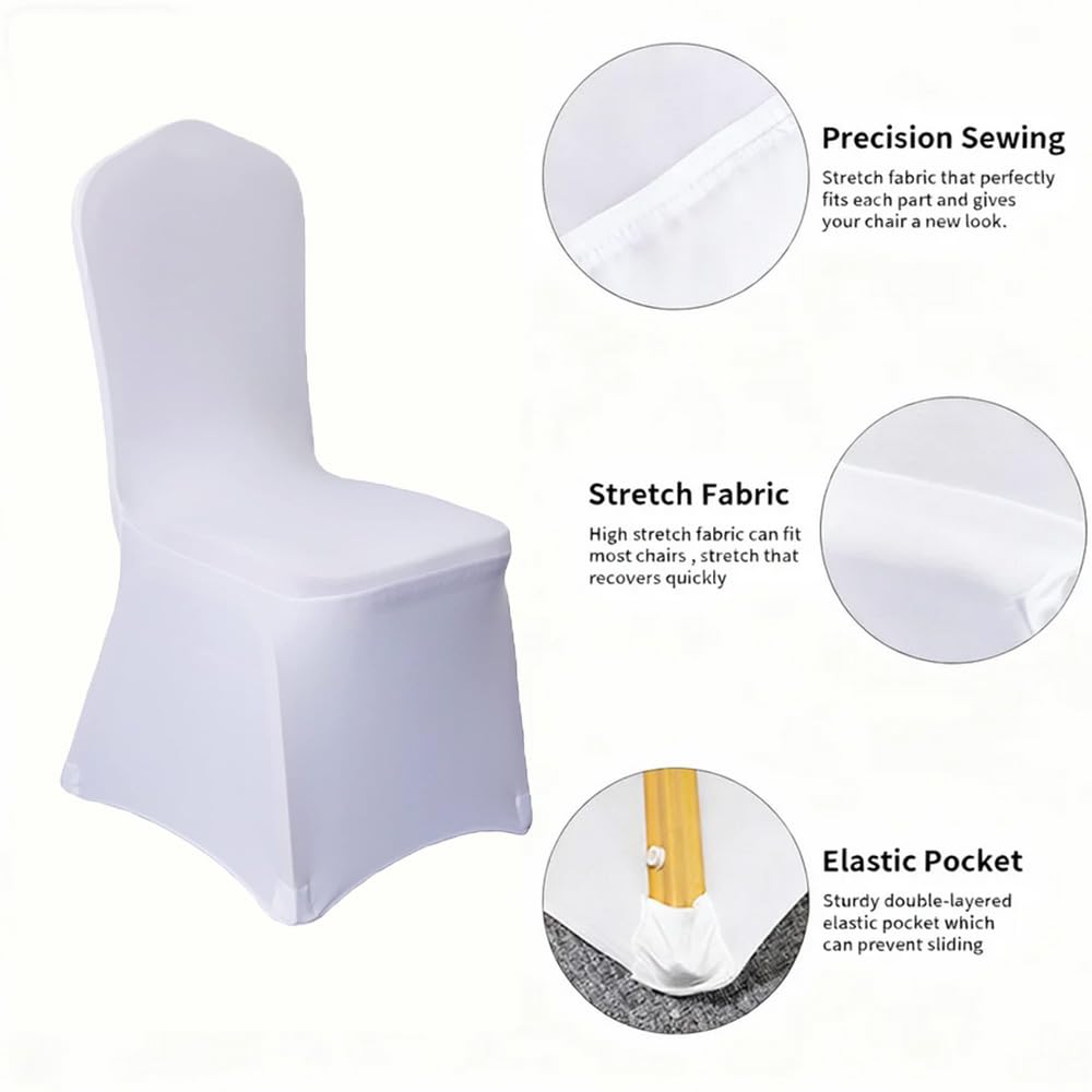 Generic stretch-spandex chair covers on folding chairs secure fit