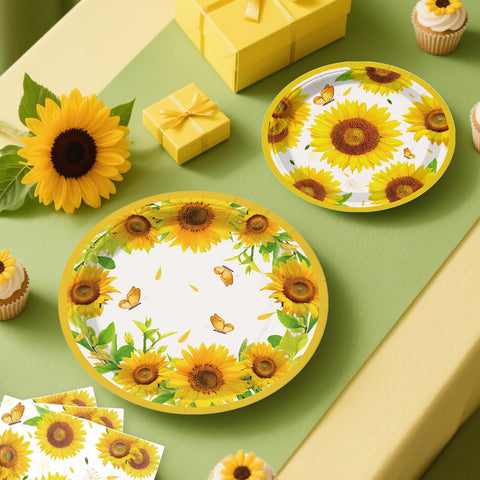 Generic Sunflower balloons and cupcake toppers brighten celebrations and treats