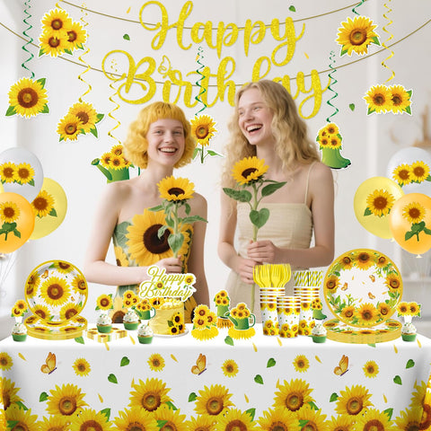 Generic Sunflower hanging swirls add vertical movement and festive flair