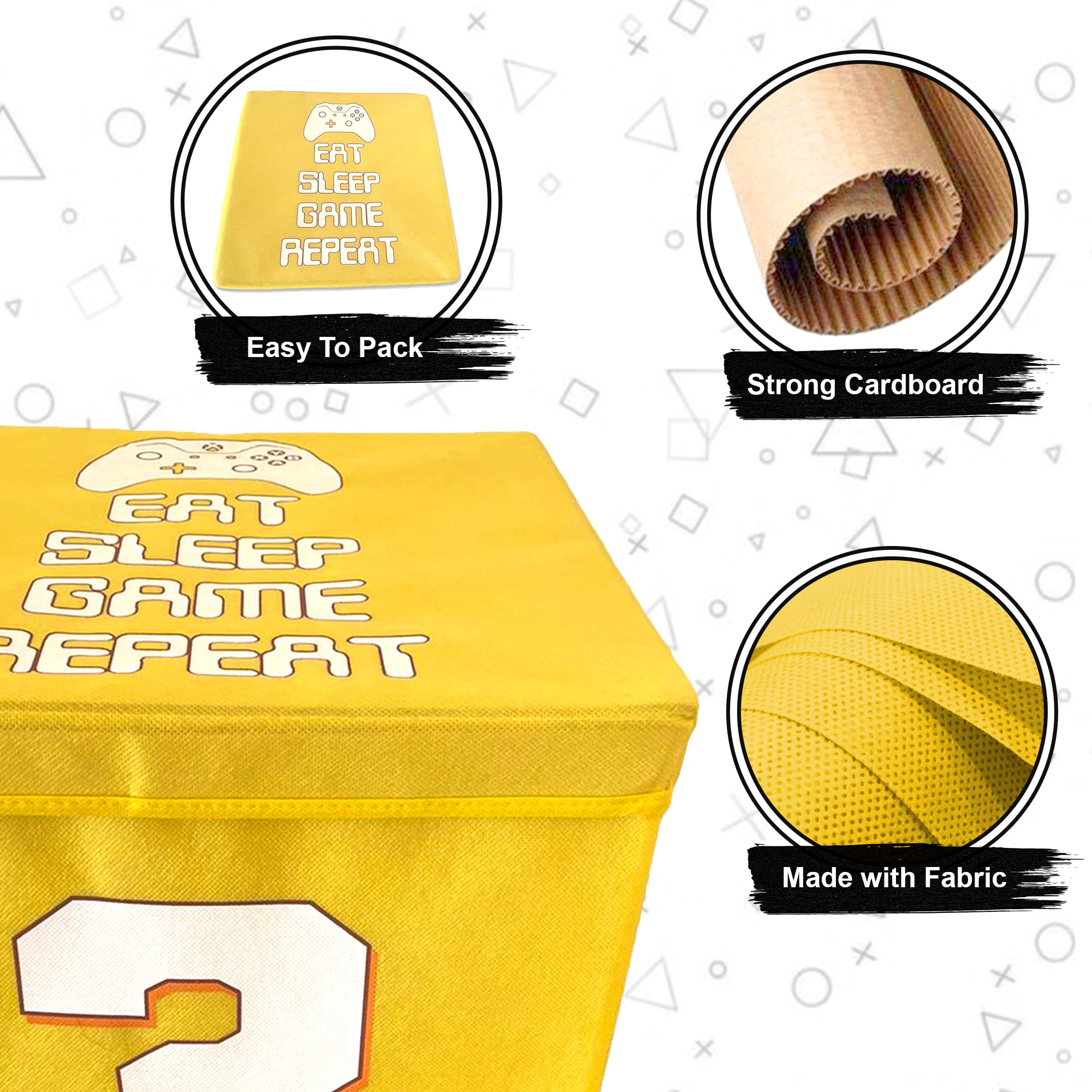 Generic Super Gaming 14-Inch Storage Glowing Box open lid demonstrates easy access to games.