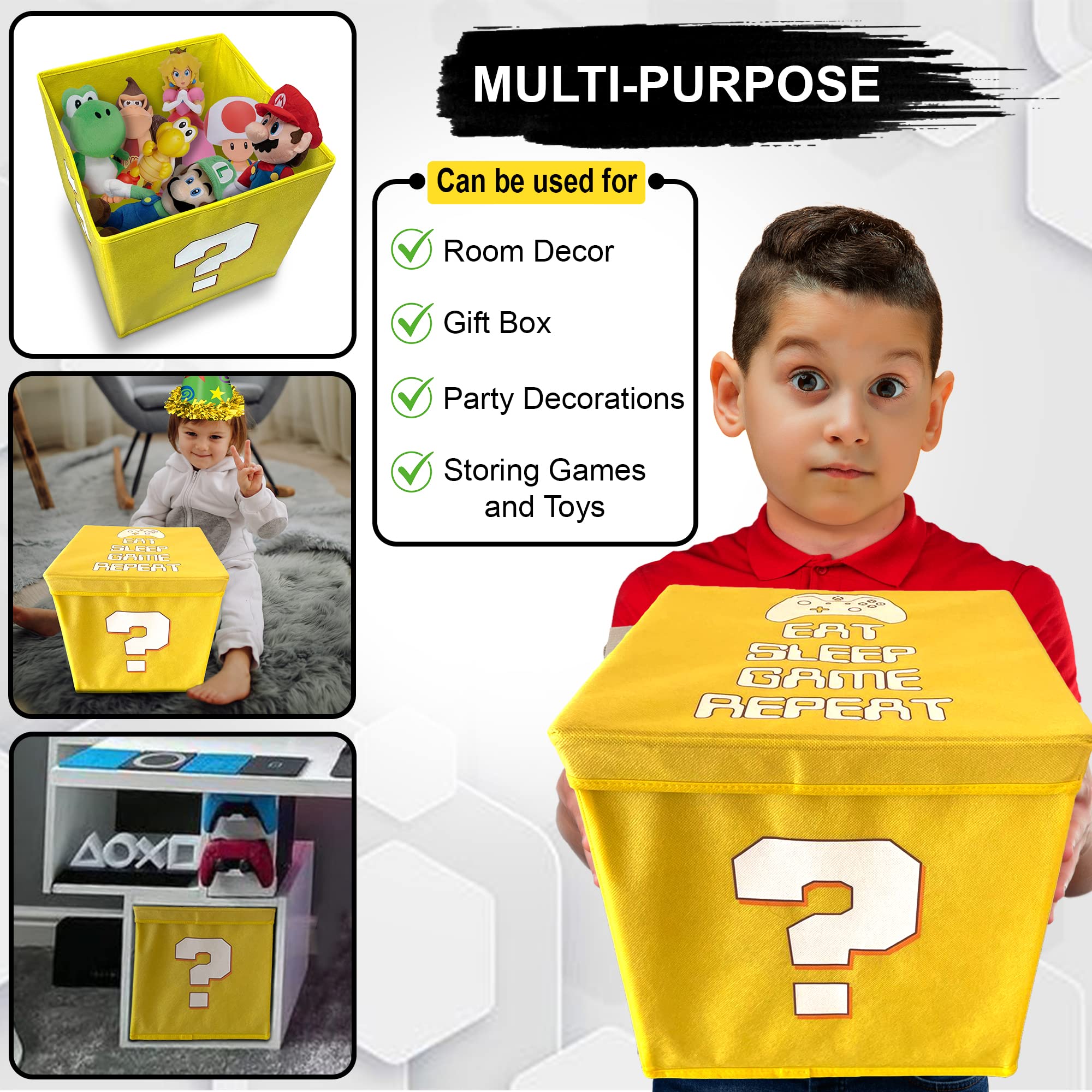 Generic Super Gaming 14-Inch Storage Glowing Box side view highlights spacious internal capacity for gear.
