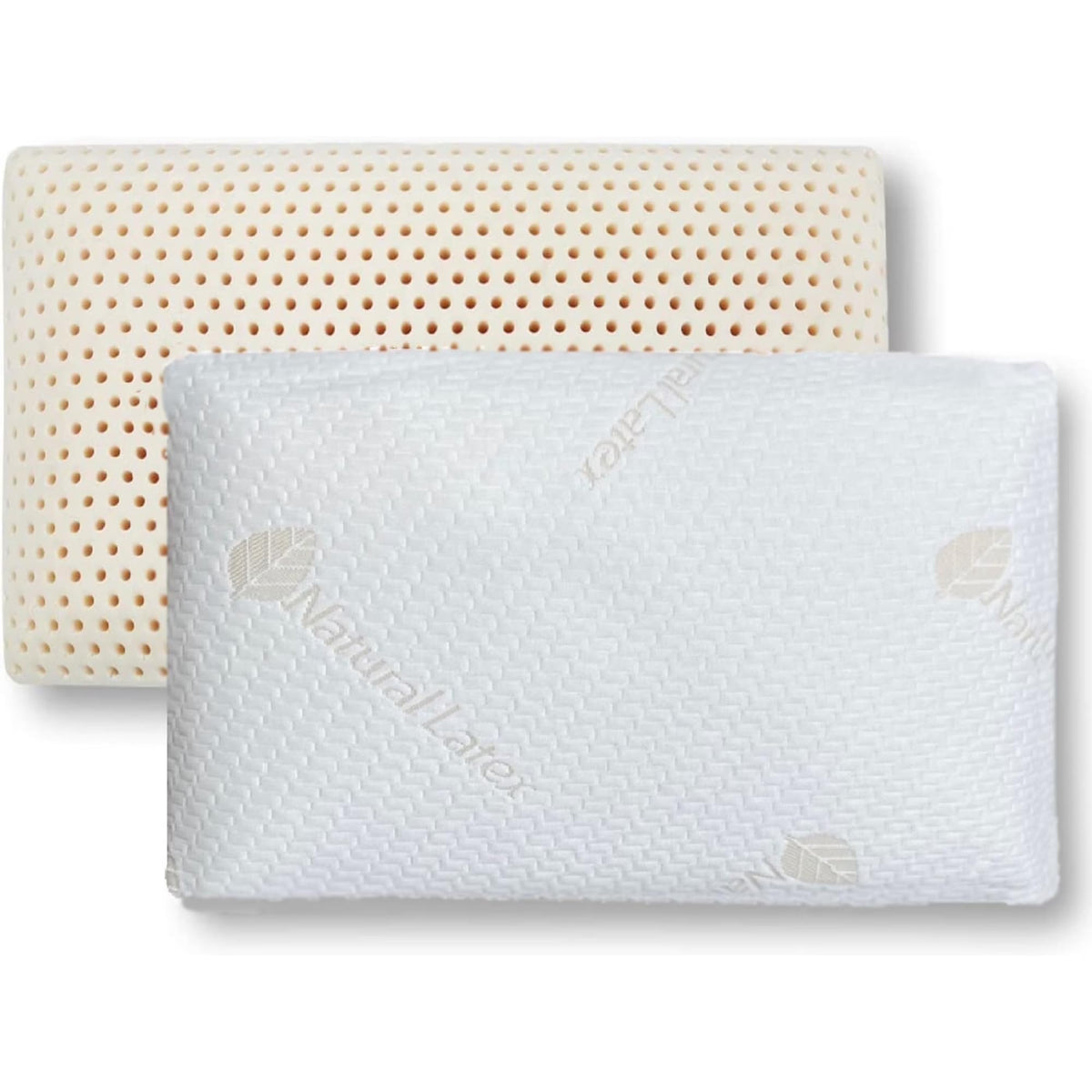 Generic Talalay latex pillow side view showing neck support for restful sleep