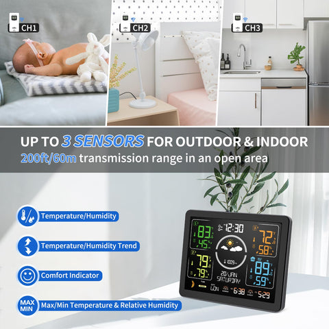 Generic Weather Station backlight settings improve readability in dim rooms.