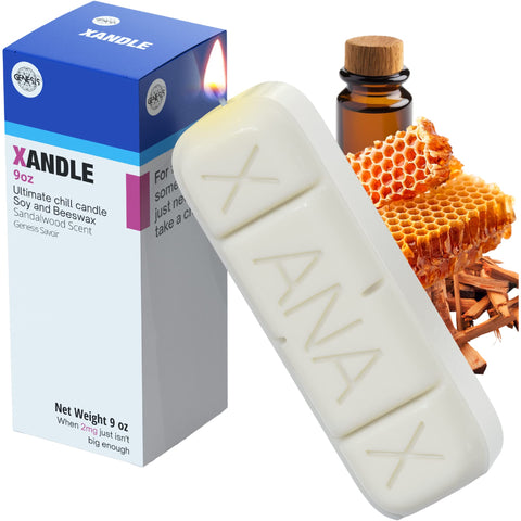 Genesis Savoir Xanax Candle with Gift Box for prank gifts and quirky decor.