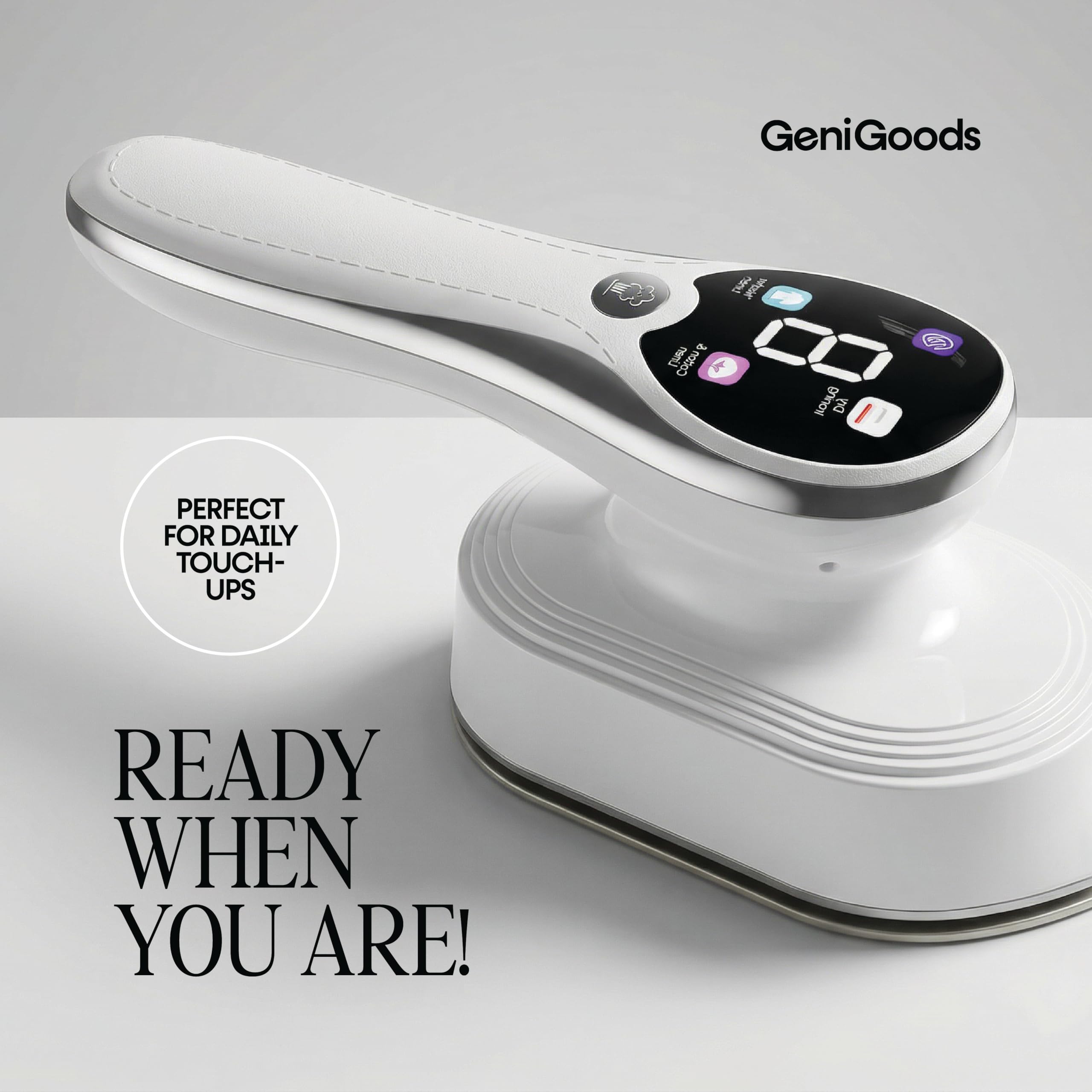Geni Goods transparent water tank for easy refilling.