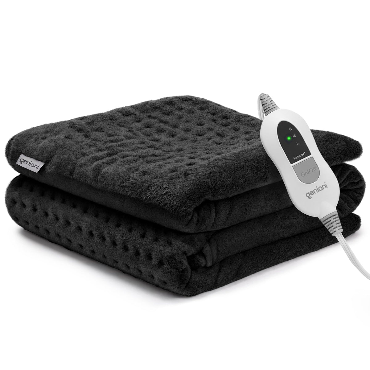 GENIANI electric heating pad on back and shoulders provides targeted warmth for daily relief.