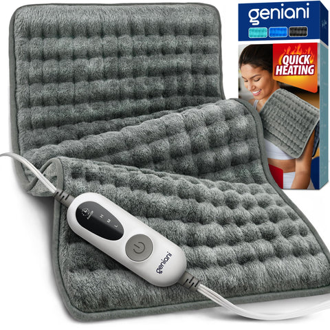 GENIANI electric heating pad on back and shoulders provides targeted warmth for comfort.