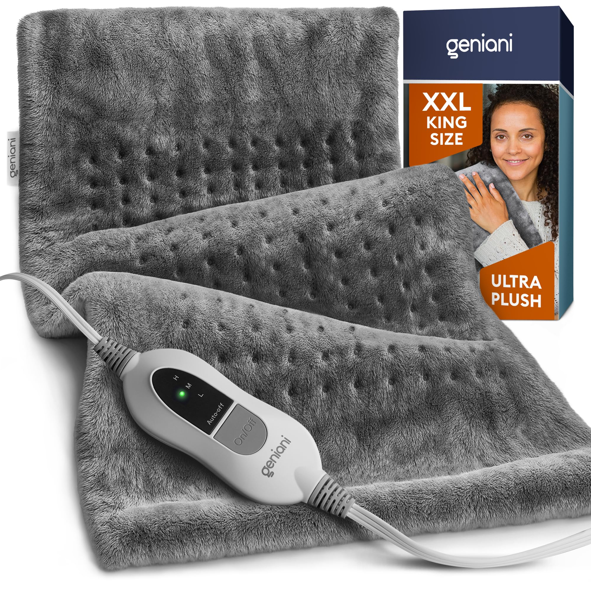GENIANI electric throw XXL 18x26 provides cozy warmth for lounging