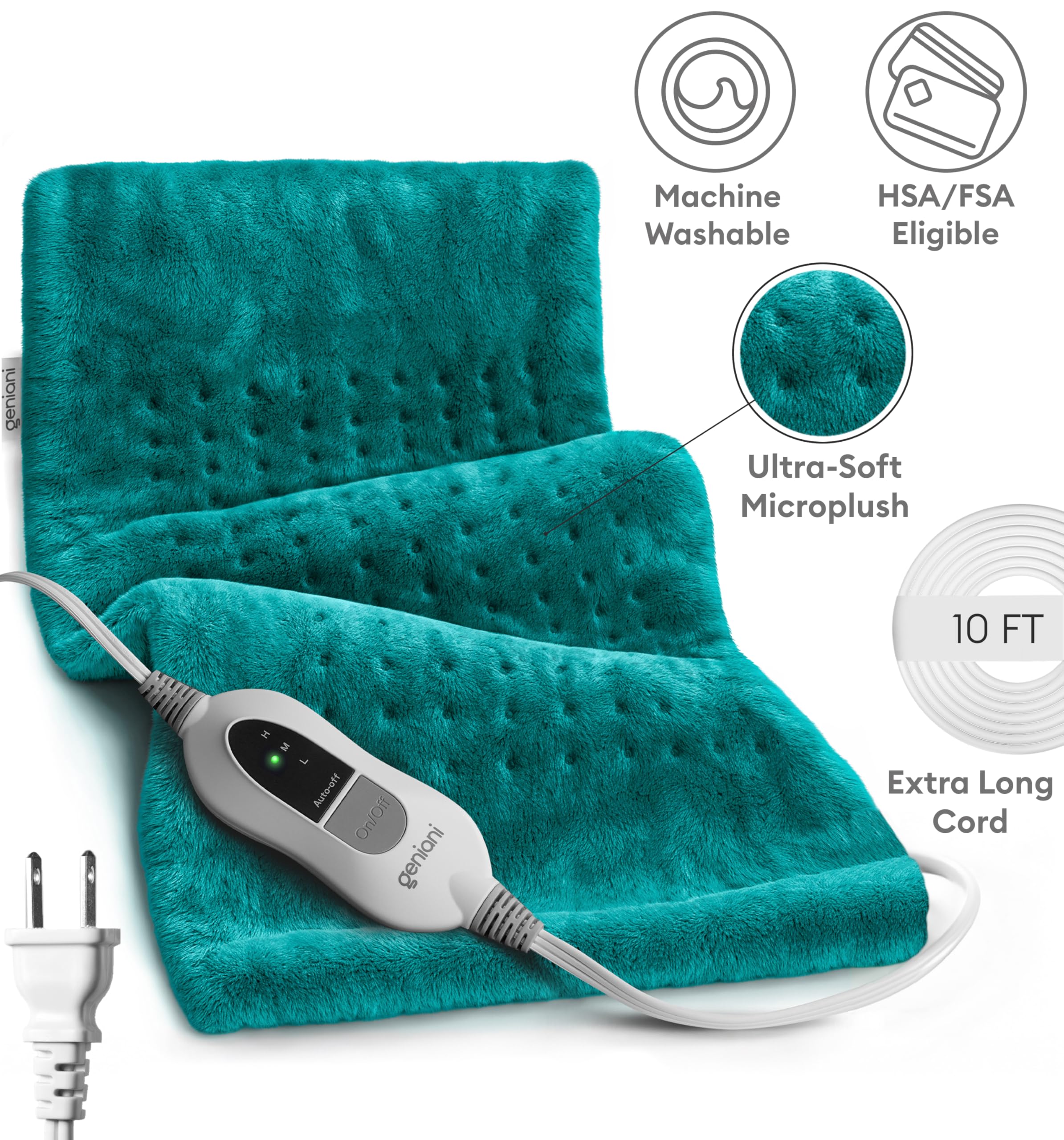 GENIANI dry heat mode provides gentle relaxation for quick comfort.