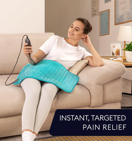 Geniani heating pad fabric is machine-washable for easy care.