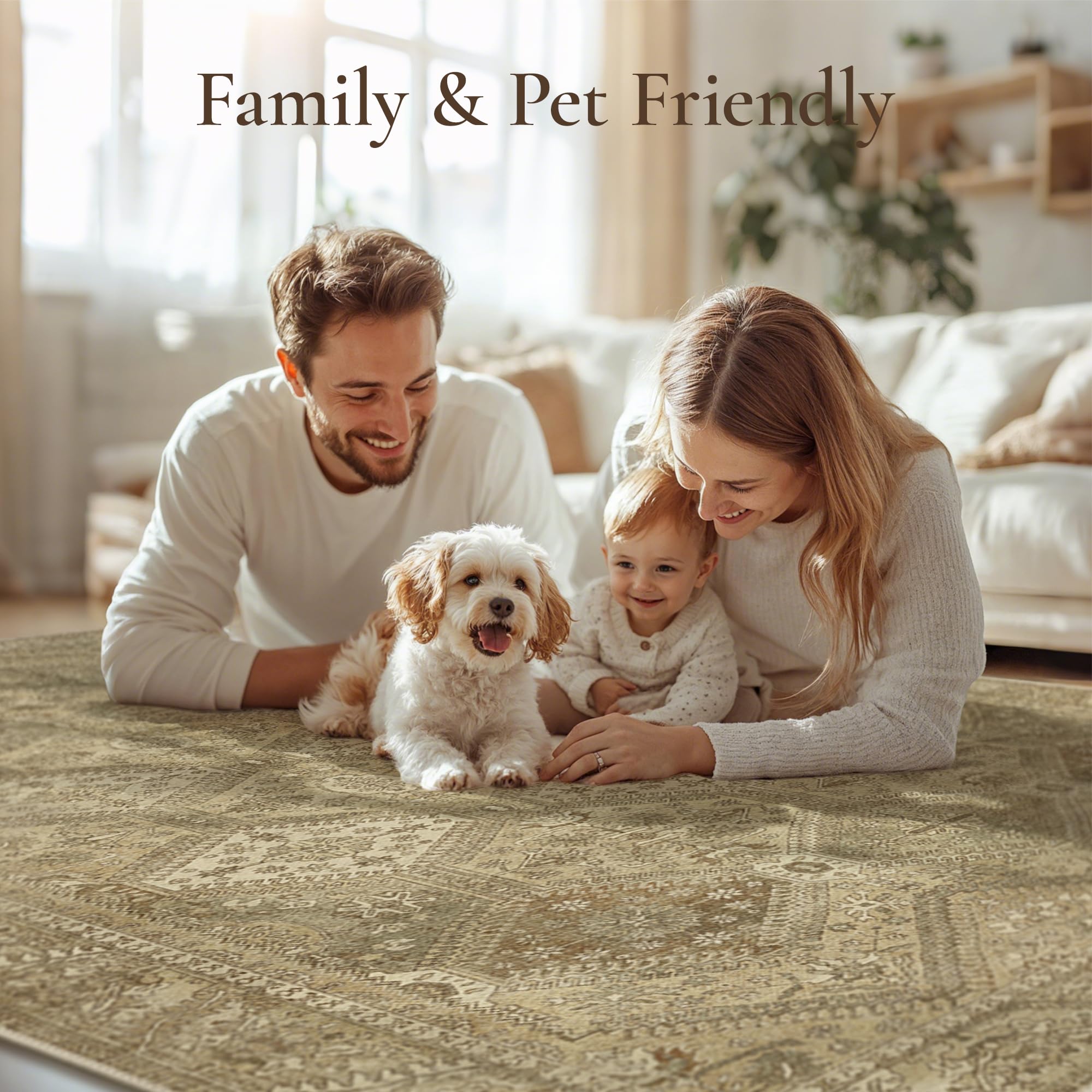 GENIMO dining room setup rug adds warmth under meals