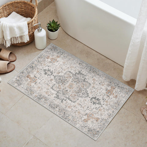 GENIMO machine washable low-pile rug for quick cleaning in busy homes.