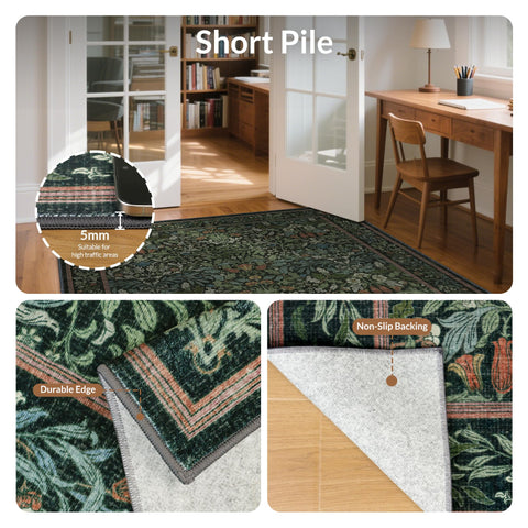 GENIMO machine-washable rug cleans easily in cold water cycles.