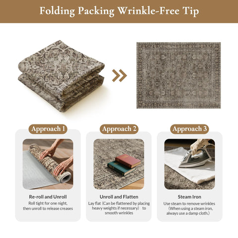 GENIMO vintage medallion design adds charm while remaining durable for busy homes.