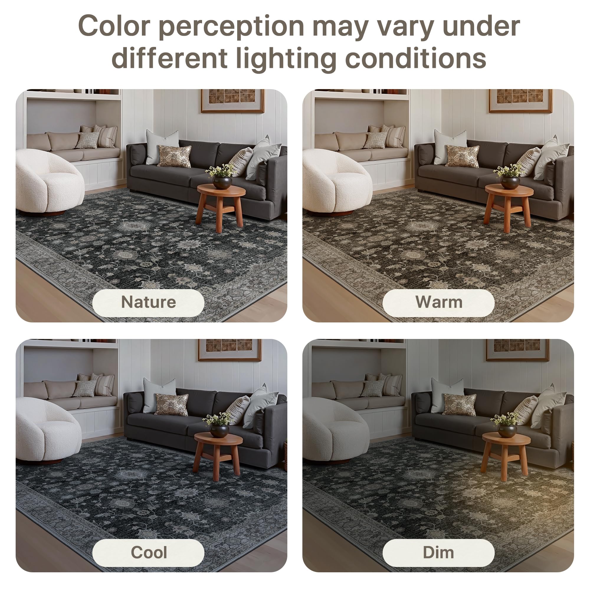 GENIMO washable rug simplifies maintenance with machine washing and air drying.