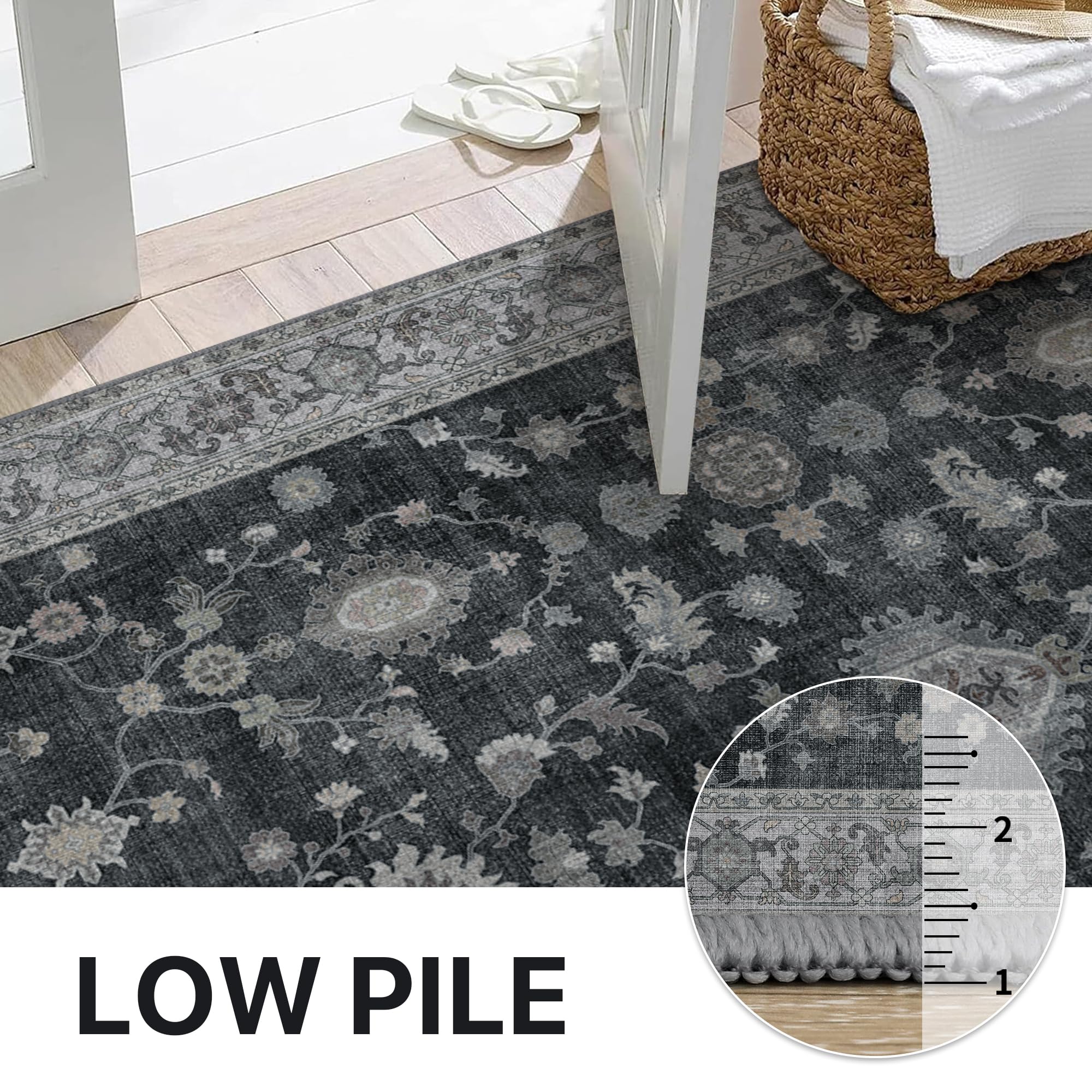 GENIMO Runner Rug suits entryways, laundry, kitchen, and corridors for versatile styling.